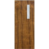 Crown American Black Walnut Solid Core FD30 Clear Glazed Internal Fire Door 2700mm x 926mm x 44mm | 600mm x 150mm VP