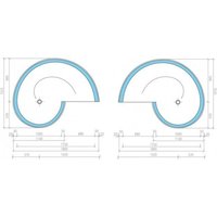 Wedi Fundo Nautilo Libero Extension Collar 1850mm x 1475mm x 500mm