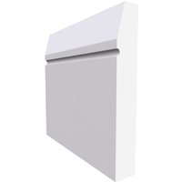 Chamfered Square C Grooved MDF Skirting Board Unprimed 4200mm x 220mm x 18mm