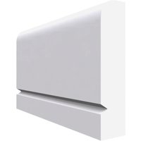 Square Edge V Grooved MDF Dado Rail White Primed 4200mm x 95mm x 25mm