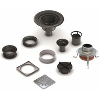 Wedi Fundo Point Drain Vertical DN70 with Fire Collar - Square
