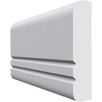 Bullnose V Grooved 2 MDF Dado Rail White Primed 4200mm x 95mm x 25mm