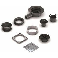 Wedi Fundo Point Drain Flat Horizontal Minimax DN40 - Square