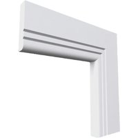 Bullnose V Grooved 2 MDF Architrave White Primed 4200mm x 95mm x 18mm