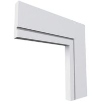 Square Edge Grooved MDF Architrave White Primed 4200mm x 80mm x 18mm