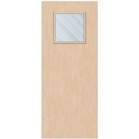 Crown Maple Solid Core FD30 Clear Glazed Internal Fire Door 2700mm x 926mm x 44mm | 450mm x 450mm VP
