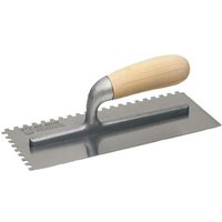 Adhesive Trowel Serrated Edge 6mm Wooden Handle 280mm x 120mm