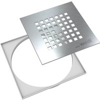 Wedi Fundo Fino 6.1 Flat Stainless Steel Drain Grate 115mm x 115mm x 2.5mm Square