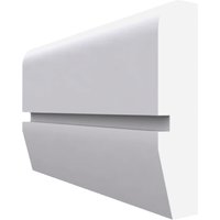 Chamfered Square Grooved MDF Dado Rail White Primed 4200mm x 95mm x 25mm