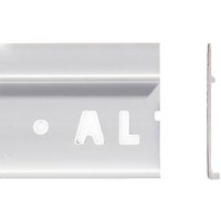 Altro Whiterock Single-part Concealed FL/WALL Transition Strip White 2500mm - G835/25
