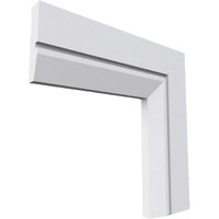 Chamfered Square Grooved MDF Architrave White Primed 4200mm x 95mm x 18mm