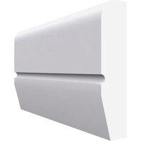 Chamfered Square C Grooved MDF Dado Rail White Primed 4200mm x 95mm x 25mm