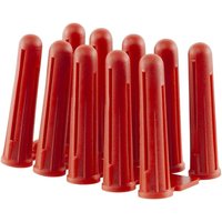 Wall Plastic Plugs Red 6mm (Box of 100)