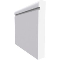 Bullnose Grooved MDF Skirting Board White Primed 4200mm x 220mm x 18mm