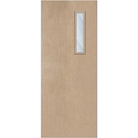 Paint Grade Solid Core FD30 Clear Glazed Internal Fire Door 2700mm x 926mm x 44mm | 600mm x 150mm VP