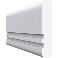 Bullnose Grooved 2 MDF Dado Rail White Primed 4200mm x 95mm x 25mm