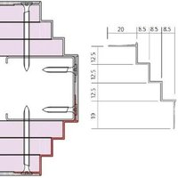 Aluminium White Triple Corner Step Trim 3000mm