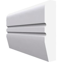 Chamfered Square C Grooved 2 MDF Dado Rail White Primed 4200mm x 95mm x 25mm