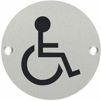Welling Circular Disabled Pictogram Door Sign - 76mm
