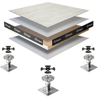 Tate FDBM Raised Floor Panel BSEN Class 4 Grade 600mm x 600mm x 31mm Polyflor SD Steel Grey - Pack of 10 (3.6m2)
