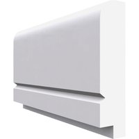 Single Step V Grooved MDF Dado Rail White Primed 4200mm x 95mm x 25mm