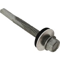 ForgeFix TechFast Roofing Sheet to Steel Hex Screw & Washer No.5 Tip 5.5 x 50mm Box 100 TFHW16SD5550H