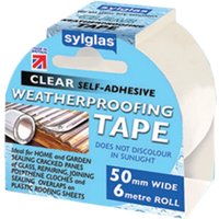 Sylglas Weather-Proofing Tape Clear 50mm x 6m 8620007 SYL100001571