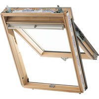 Keylite Hi-therm Fire Escape Roof Window Pine Finish 660mm x 1180mm TFE03HT
