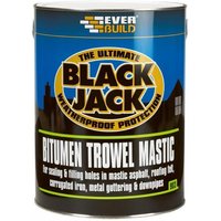 Everbuild Sika 486991 Black Jack® 903 Bitumen Trowel Mastic 5 Litre