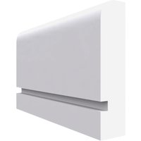 Square Edge Grooved MDF Dado Rail White Primed 4200mm x 95mm x 25mm