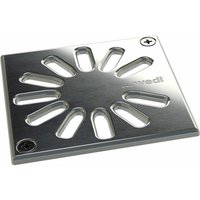 Wedi Fundo Fino 1.3 Stainless Steel Screw In Drain Grate 115mm x 115mm x 5mm Square
