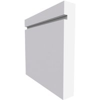 Square Edge Grooved MDF Skirting Board Unprimed 4200mm x 220mm x 18mm