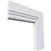 Bullnose C Grooved 2 MDF Architrave White Primed 4200mm x 95mm x 18mm