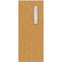 Crown Oak Solid Core FD30 Clear Glazed Internal Fire Door 2700mm x 926mm x 44mm | 600mm x 150mm VP